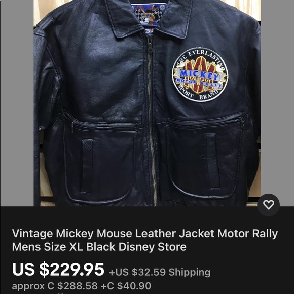 Vintage Disney, Mickey Motors leather. Large. - Picture 6 of 8